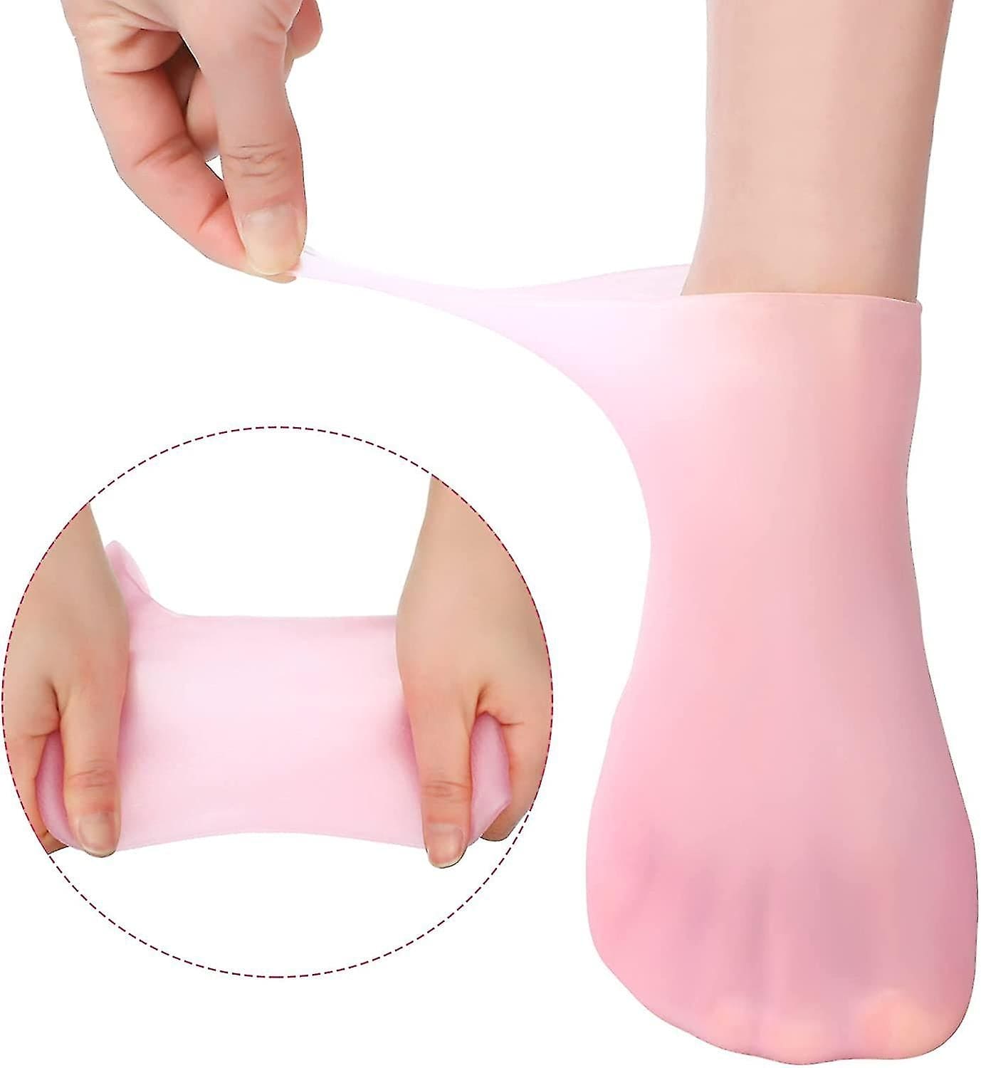 Silicon Gel Moisturizing Sock, Foot Care Protector, Women Foot Spa Pedicure Silicone Sock, Pedicure Socks For Dry Cracked Feet Heel And Soften Rough Skin Silicon Gel Moisturizing Sock, Foot Care Protector, Women Foot Spa Pedicure Silicone Sock, Pedicure Socks For Dry Cracked Feet Heel And Soften Rough Skin